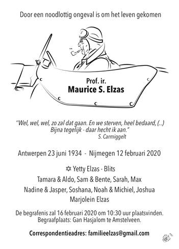 Rouwadvertentie  Prof ir Maurice Elzas.jpg